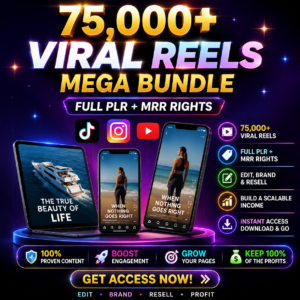 The Ultimate 75,000+ Canva Editable Viral Reels Bundle (Full PLR & MRR)