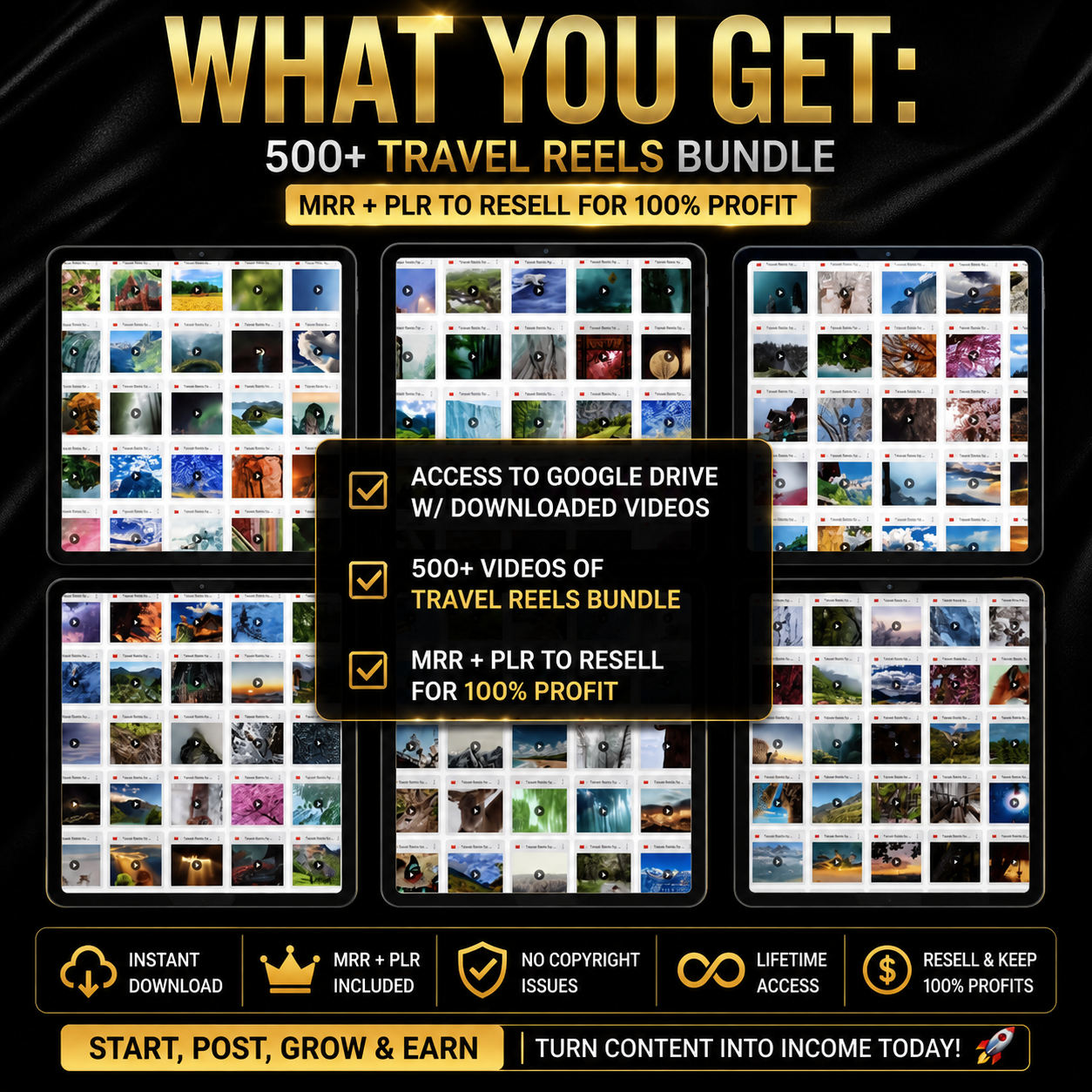 600+ Premium Faceless Travel Reels Bundle | Viral Videos for IG & TikTok (MRR/PLR) - Image 8