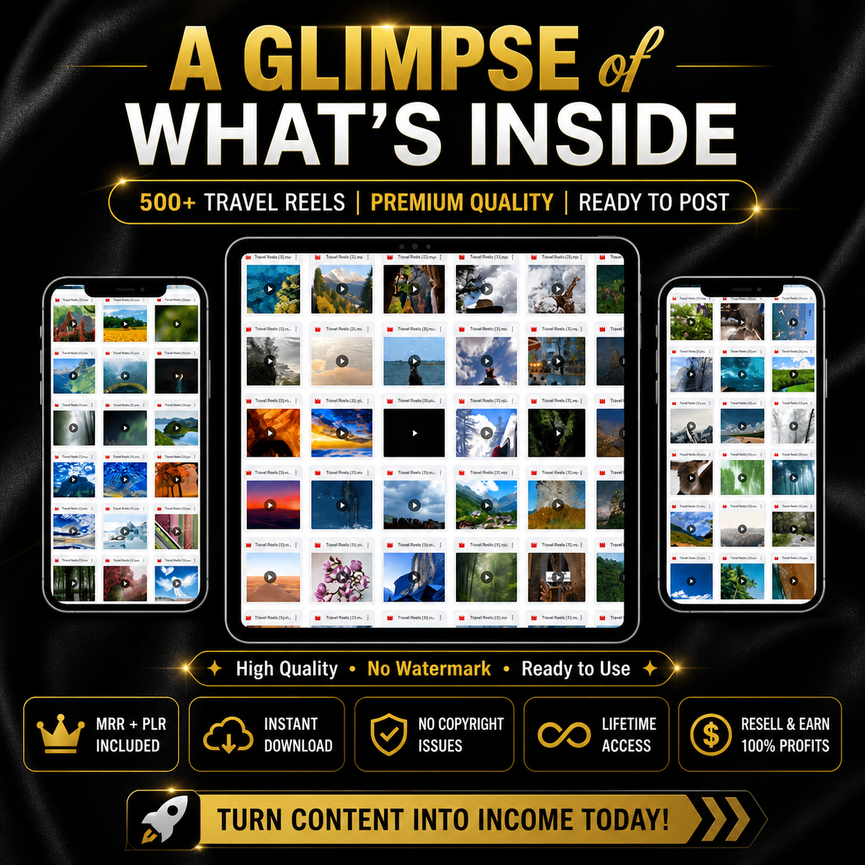 600+ Premium Faceless Travel Reels Bundle | Viral Videos for IG & TikTok (MRR/PLR) - Image 9
