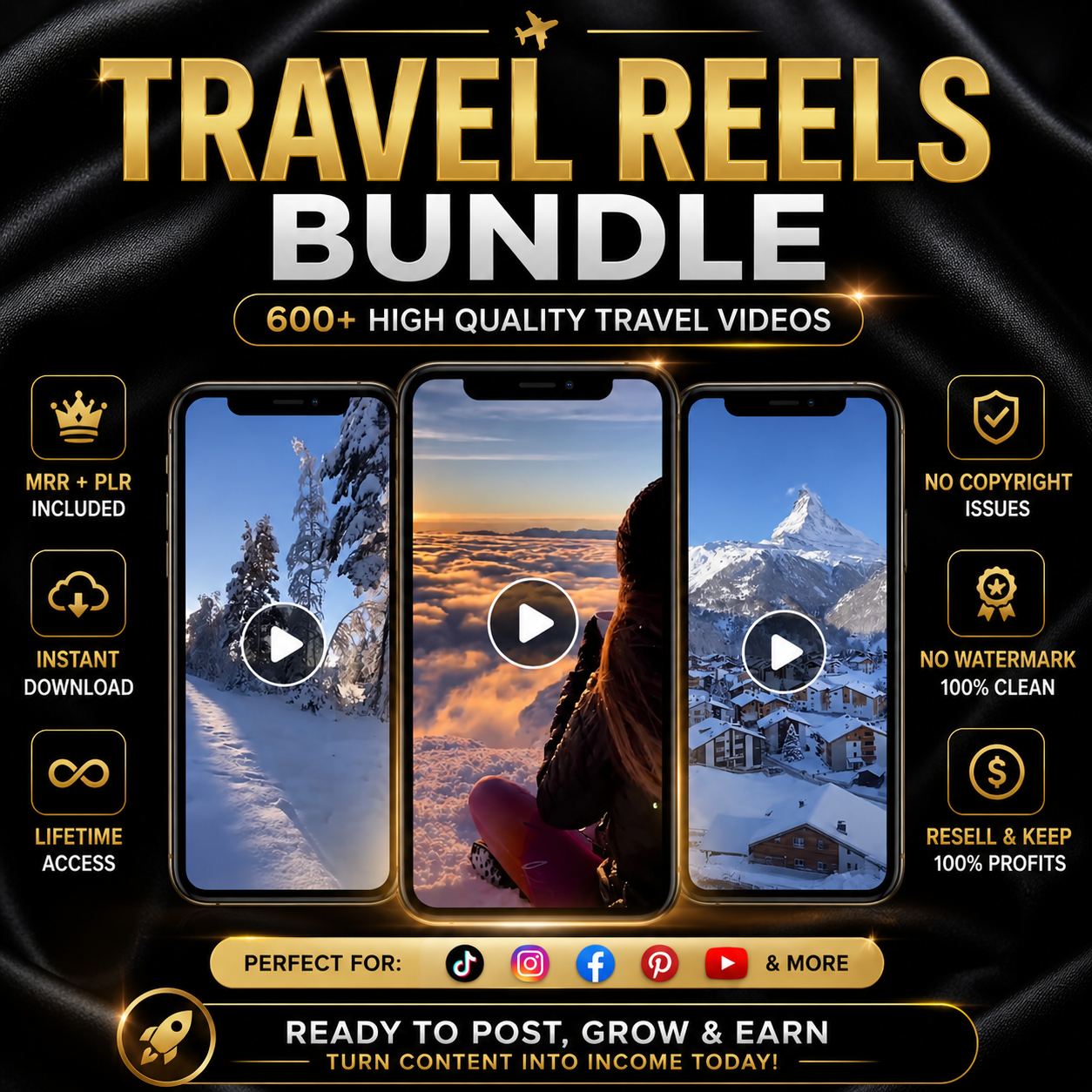 600+ Premium Faceless Travel Reels Bundle | Viral Videos for IG & TikTok (MRR/PLR) - Image 10