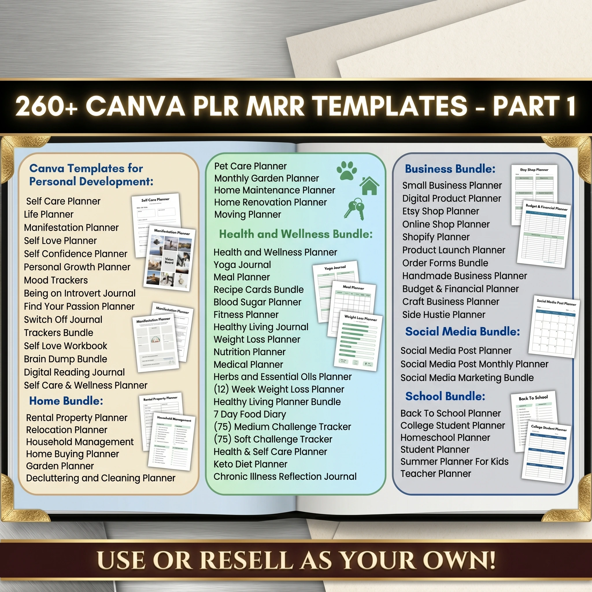 The Ultimate 15,000+ Canva Templates Mega Bundle | 2026-2032 Updated | PLR & MRR Resell Rights | Done-For-You Planners & Journals - Image 6