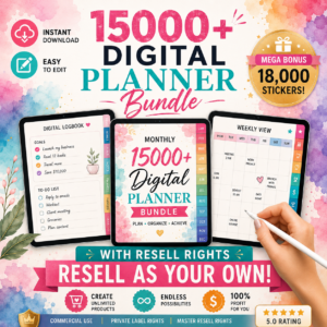 The Ultimate 15,000+ Canva PLR Templates Mega Bundle — 2026/2027 UPDATED (Master Resell Rights Included) | Done-For-You Editable Planners, Journals & Trackers For Digital Entrepreneurs